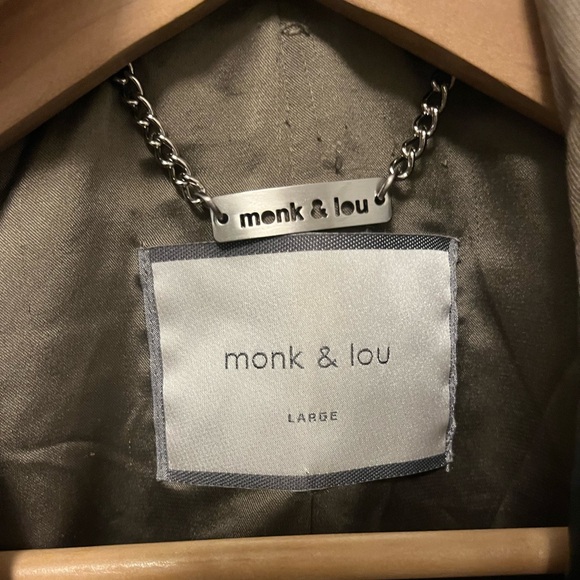 Monk & Lou Linen Trench Coat Size Large - Picture 5 of 5